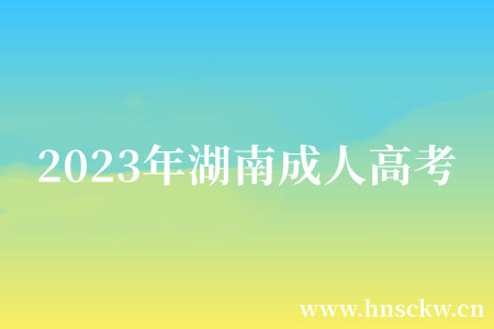 2023年湖南成人高考