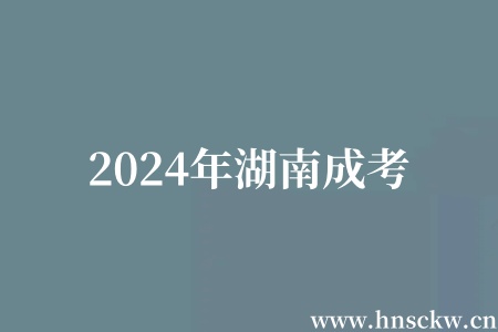 2024年湖南成考